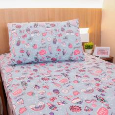 Imagem de Jogo de Lençol 2 Peças Portallar Candy Girl (1 Fronha e 1 Lençol)