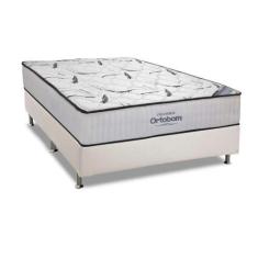 Imagem de Cama Box Casal: Colchão Espuma Ortobom D45 High Foam + Base Crc Couran