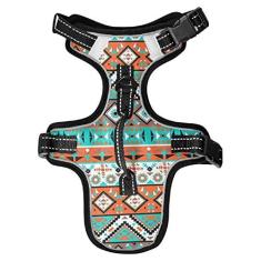 Imagem de xigua Peitoral geométrico asteca para cães, colete refletivo, respirável, pequeno e médio com alça de nylon