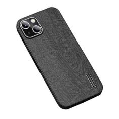 Imagem de PuRoxx Capa de couro para iPhone 15 Pro Max/15 Pro/15 Plus/15, capa de telefone fina e leve TPU à prova de choque, proteção de lente com tudo incluído, cinza, 15 Plus