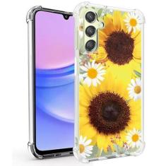 Imagem de Ueokeird Capa de telefone para Galaxy A15, capa para Samsung A15 SM-A156U meninas mulheres, capa protetora fina à prova de choque com padrão floral flexível TPU flexível para Samsung Galaxy A15