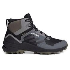 Imagem de Adidas Tênis de caminhada masculino Terrex Swift R3 Mid Gore-Tex, Core Black/Carbon/Charcoal Solid Grey, 41