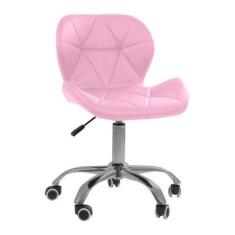 Imagem de Cadeira Office Eiffel Slim Ajustável Base Giratória - Rosa