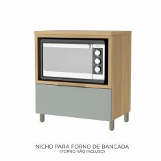 Imagem de Balcão Forno 1 Gavetas Marquesa 80cm 100 Mdf
