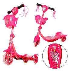 Imagem de Patinete P Crianças De Cestinha 3 Rodas Luz E Som Brinquedo - Toys 2U