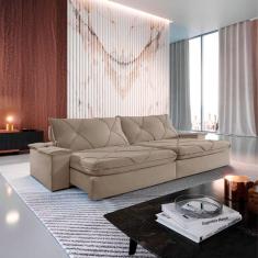 Imagem de Sofá Apollo Veludo 02 Módulos 100 Cm B25cm Meu Sofá Online B002 Veludo Capuccino