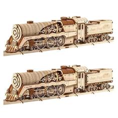 Imagem de Montado Quebra-cabeça 3D Quebra-cabeça Criativo 3D Quebra-cabeças de madeira Modelo mecânico Trem Decoração Modelo Kits Artesanato para maiores de 8 anos Presentes Engraçado