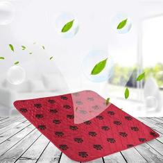 Imagem de Almofada de Xixi para Cães Reutilizável à Prova D'água Com Forte Capacidade de Absorção para Cães e Gatos de Estimação, Design de 4 Camadas para Proteção de Piso de Madeira,