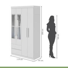 Imagem de Guarda-Roupa Lopas Zeus 4 Portas 2 Gavetas - Lopas Cmercio Ind E Trans