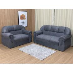Imagem de Conjunto De Sofá 2X3 Lugares Corsa Cinza
