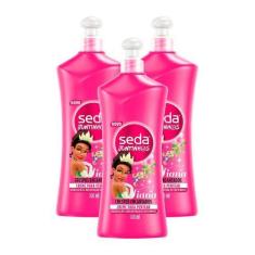 Imagem de Kit 3 Creme De Pentear Infantil Seda Juntinhos Tiana 300ml