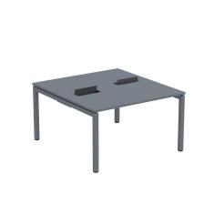 Imagem de Mesa Plataforma Dupla com Pé de Aço para Coworking 130X140/2P PDC13/14/2P Grafito