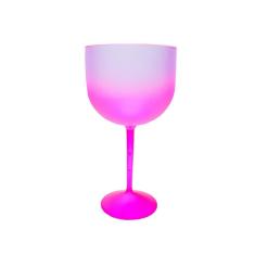 Imagem de Kit 6 Taças De Gin Degradê Pink Neon De Acrílico 550 Ml