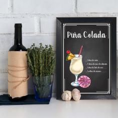 Imagem de Quadro Bebida Piña Colada 22x32cm Moldura 