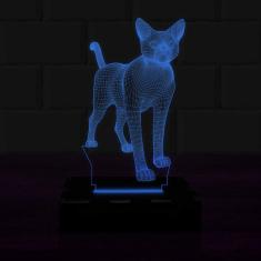 Imagem de Luminária Led 3D Gato Abajur 1
