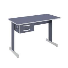 Imagem de Mesa De Escritório Azul Escrivaninha Com 2 Gavetas Boston
