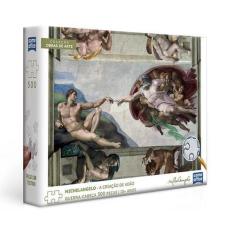 Imagem de Quebra Cabeça A Criação De Adão Michelangelo 500 Peças 10+ - Toyster