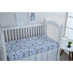 Imagem de Lençol Com Elástico Todo Estampado 80% Algodão Nuvem Azul - Beatriz En