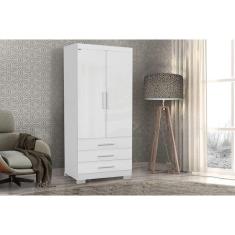 Imagem de Guarda Roupa Floripa 2 Portas 3 Gavetas Branco - Rud Rack