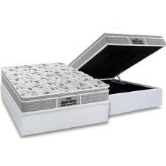 Imagem de Cama Box Baú Casal: Colchão Espuma Probel D45 / EP Guarda Costas PróExtreme Plus + Base CRC Courano White(138x188)