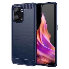 Imagem de Capa de celular para Oppo Reno9 Pro 5G, fibra de carbono refinada, anti-queda, anti-impressões digitais, proteção total