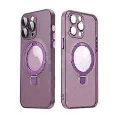 Imagem de Capa de telefone de carregamento magnético sem fio de luxo para iPhone 14 13 12 11 Pro Max 14 Plus Capa de suporte de proteção de lente transparente, T3, para iPhone 14Pro