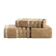 Imagem de Kit Jogo De Toalhas Karsten 2 Peças Banhão e Rosto Lumina Fio Penteado