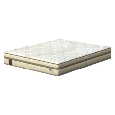 Imagem de Colchão Queen Size Probel Arezzo com Pillow Euro e Molas Ensacadas Individualmente 26x188x158cm - Bege e Branco