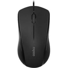 Imagem de Mouse Optico com Fio Rapoo N1200 Silent USB Preto