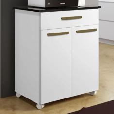 Imagem de Armário De Cozinha Girassol 2 Portas 1 Gaveta Branco - Kaiki Móveis