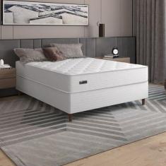 Imagem de Cama Box Casal + Colchão Molas Ensacadas Attractive Umaflex (138X188x6
