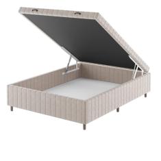 Imagem de BASE BOX BAU CASAL RAVENA (43X138x188CM) TURKEY CREME- CASA GIULIA