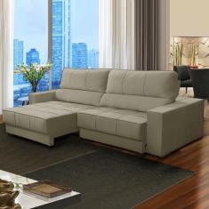 Imagem de Sofá Confortável Retrátil 5 Lugares 300 Cm Reclinável Mola Ensacada Or