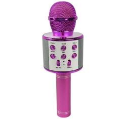 Imagem de Microfone Karaokê Infantil Ws858 Pink Sem Fio Com Bluetooth - DRAIK