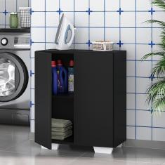 Imagem de Armário Lavanderia Com 2 Portas Multimóveis Mp5023 Preto/Branco