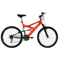 Imagem de Bicicleta Aro 26 18V Full Suspention Max 260 Laranja - Dalannio Bike