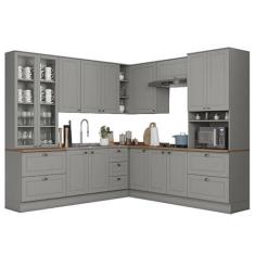 Imagem de Cozinha Modulada Americana 05 Cinza - Henn
