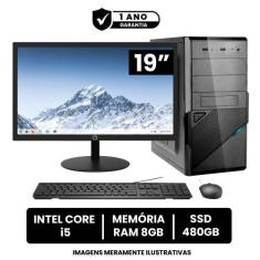 Imagem de Computador Completo Intel Core I5 8gb de Ram Ssd 480gb Monitor Led 19"