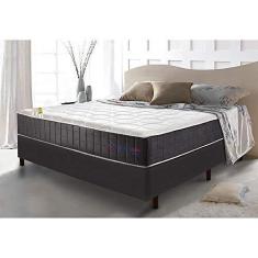 Imagem de Conjunto Cama Box Casal com Molas Ensacadas Cama inBox Cloud Cinza 138x188x67