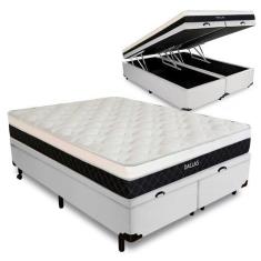 Imagem de Cama Box Baú Queen + Colchão Molas Ensacadas Dallas D33 158X198x60cm -