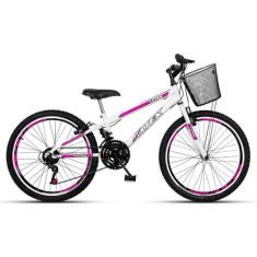 Imagem de Bicicleta Aro 24 Axtek Sport Gold V-Brake Mtb 21V Feminina, Branco, Pi