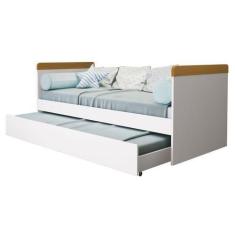 Imagem de Bicama Babá Solteiro Nuth Branco Fosco Com Savana Fosco - Moveisaqui