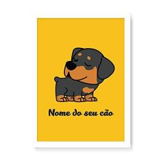 Imagem de Arte Maníacos Quadro Decorativo Rottweiler Comic - 23x16,25cm (Moldura em laca )