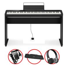 Imagem de Kit Piano Casio Digital 88 Teclas Privia PX-S1000  USB e Bluetooth Com Estante, Fone e Capa