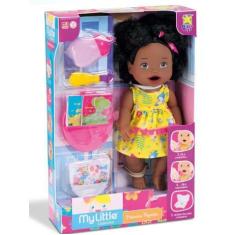 Imagem de Boneca My Little Collection Primeira Papinha Negra - Divertoys