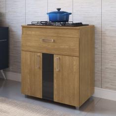 Imagem de Balcão para Cooktop 2 Portas 1 Gaveta Lux Freijó