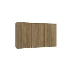 Imagem de Armário Aéreo 120cm 3 Portas Madeira Kappesberg Nogueira