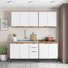 Imagem de Cozinha Compacta Firenze 04 Peças 10 Portas 02 Gavetas Demóbile Amendola Touch/branco
