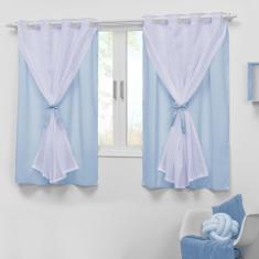 Imagem de Cortina Quarto de Criança Pequena 2,00X1,70 Voal Cores Teen