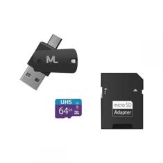 Imagem de Cartão de Memória Micro SDHC com Adaptador Multilaser 64 GB MC152